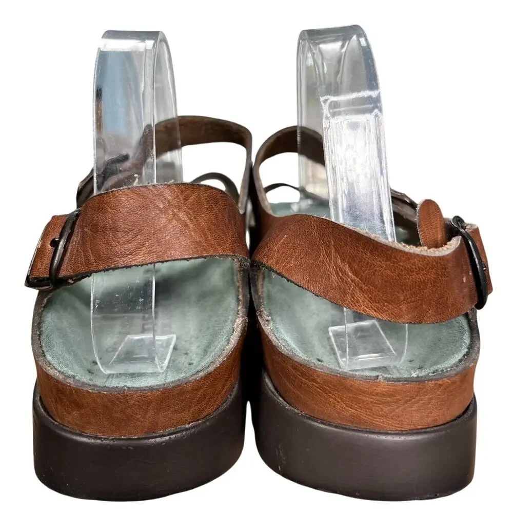 Mephisto Men’s Zeus Brown Leather Sandal Size 43 US 9